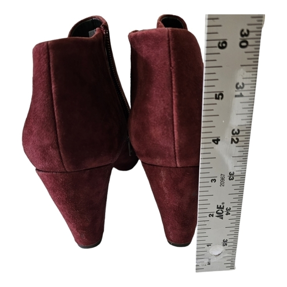 Easy Spirit Suede Cloud Burgundy Booties Size 10.5 - Picture 5 of 10